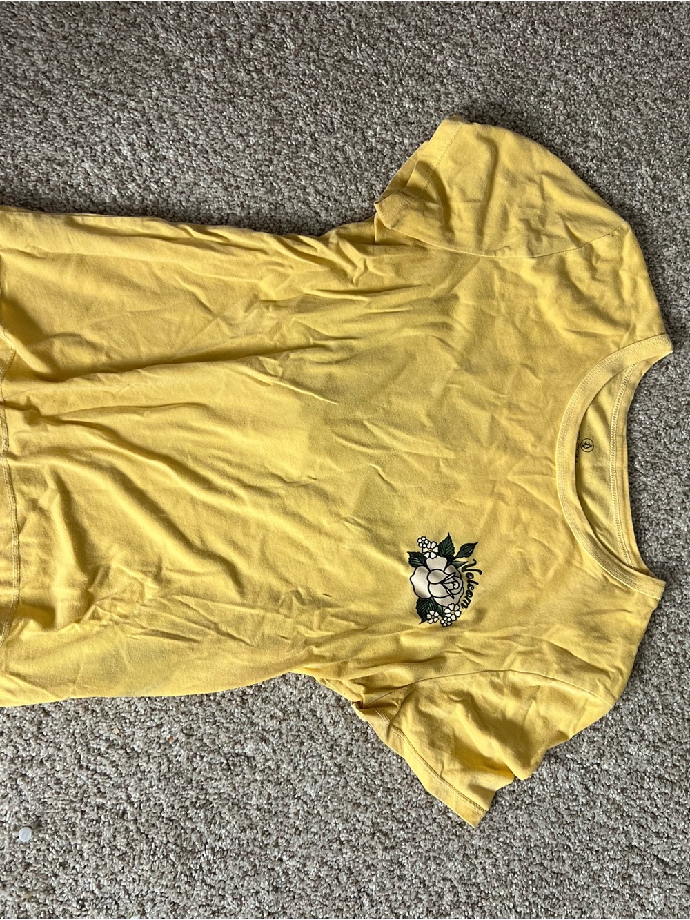 Volcom Light Yellow Crew Neck